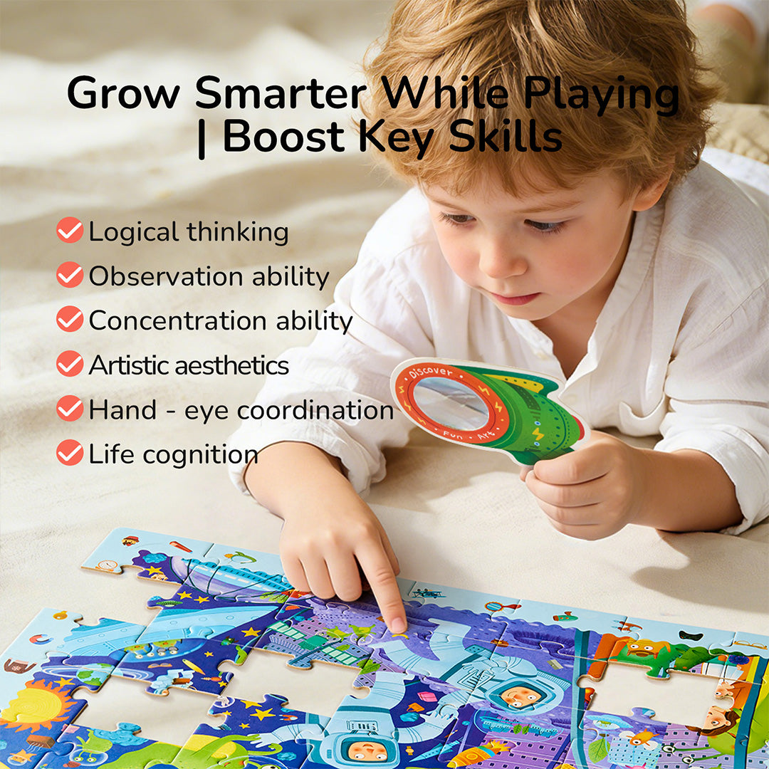 Build & Seek Puzzle - Space Treasure Hunt 42PCS