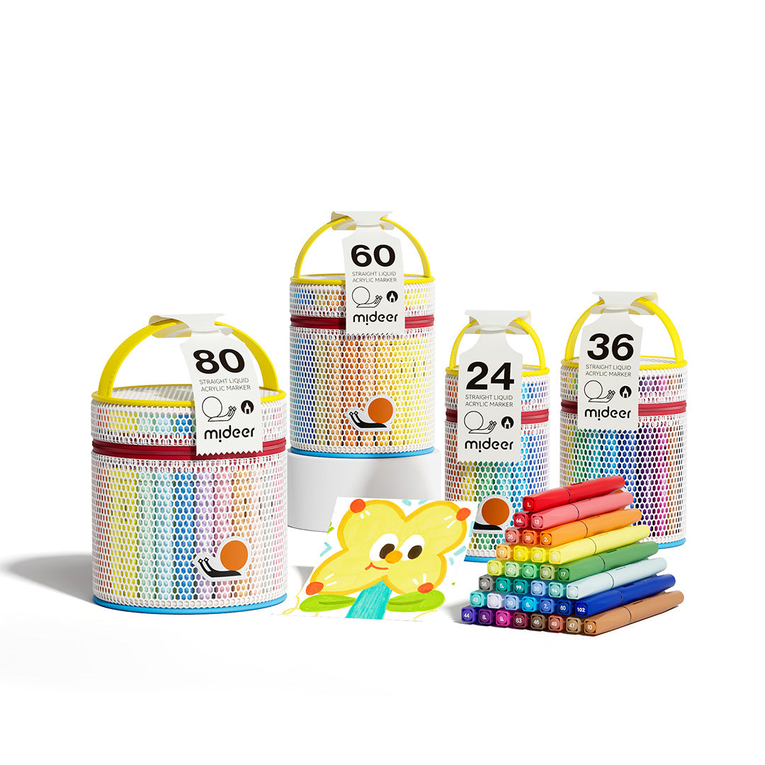 Straight Liquid Acrylic Marker - 24 Colors