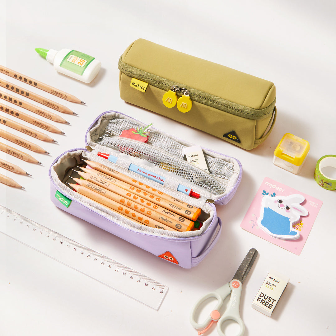 Multi-Functional Toast Pencil Case: Forest Green