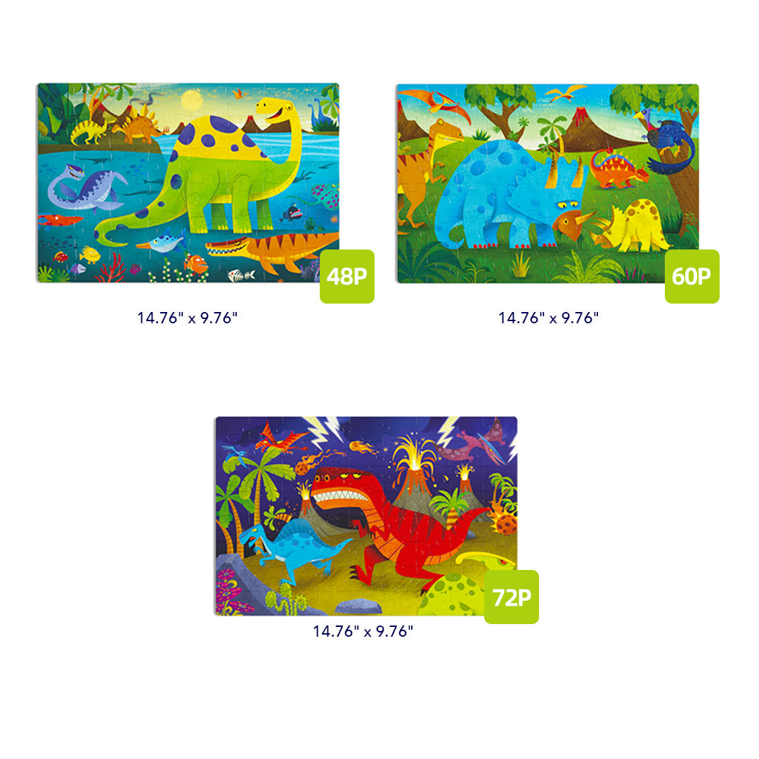 Level Up! Puzzles with Storage Bag - Level 4: Dinosaur&