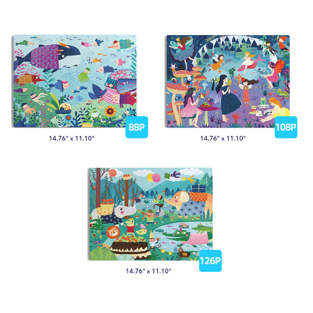 Level Up! Puzzles with Storage Bag - Level 5: Fantasy 88P-126P