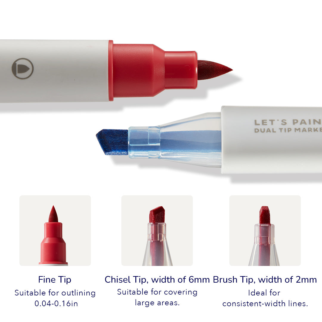 Pennarello traslucido a doppia punta 24 colori