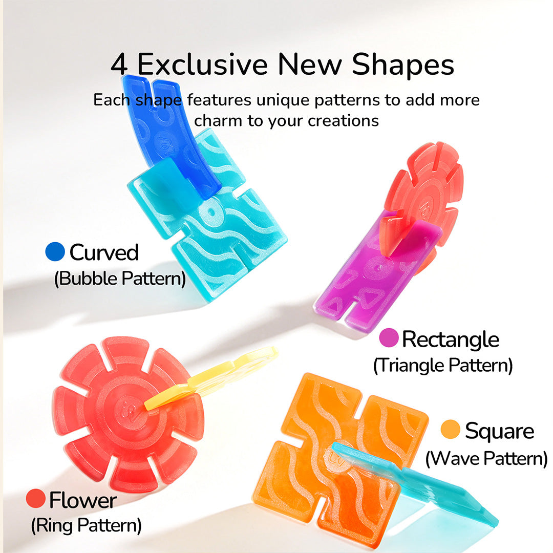 Translucent Color Snowflake Blocks-150pcs