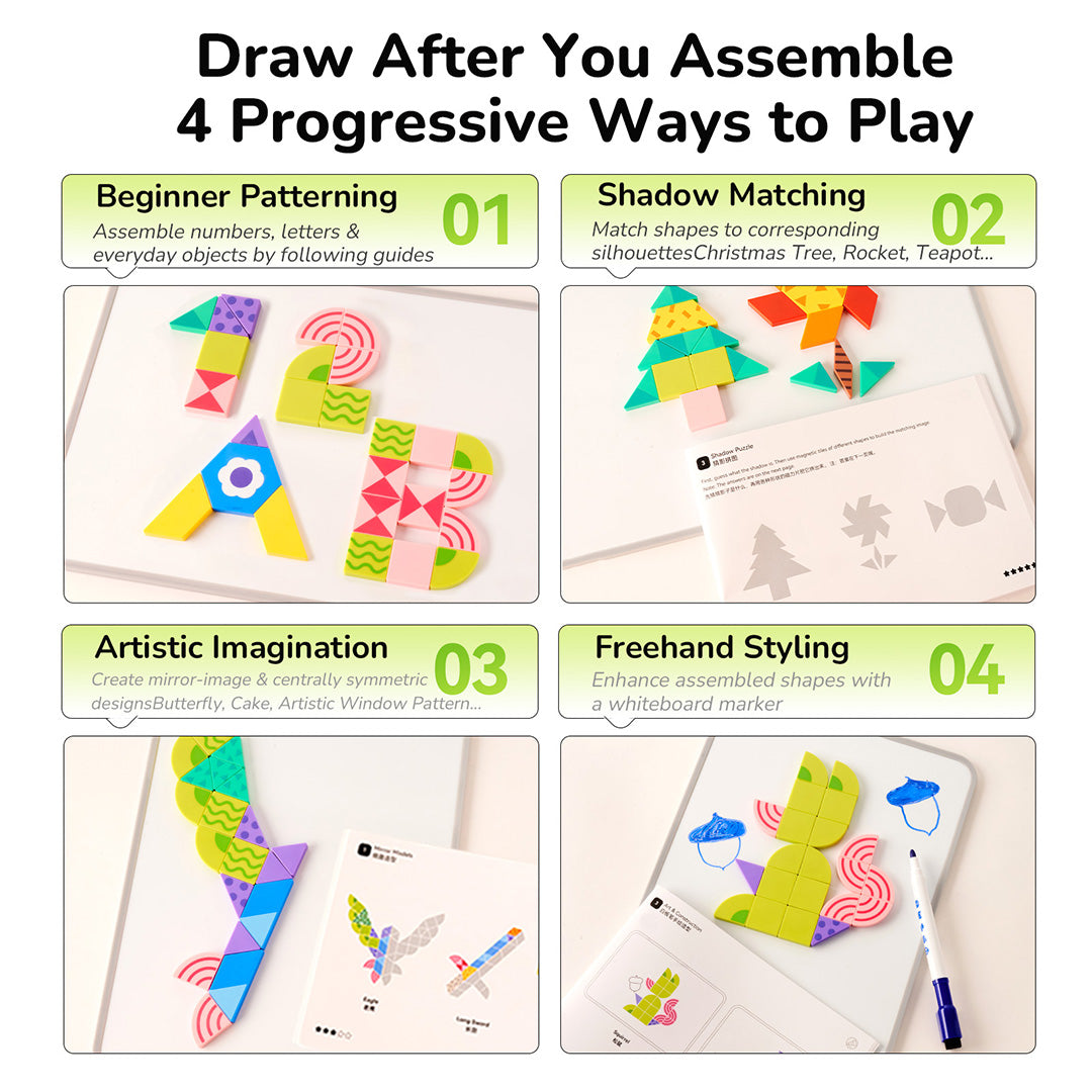 Magnetic Art Geometry Building Blocks-116pcs