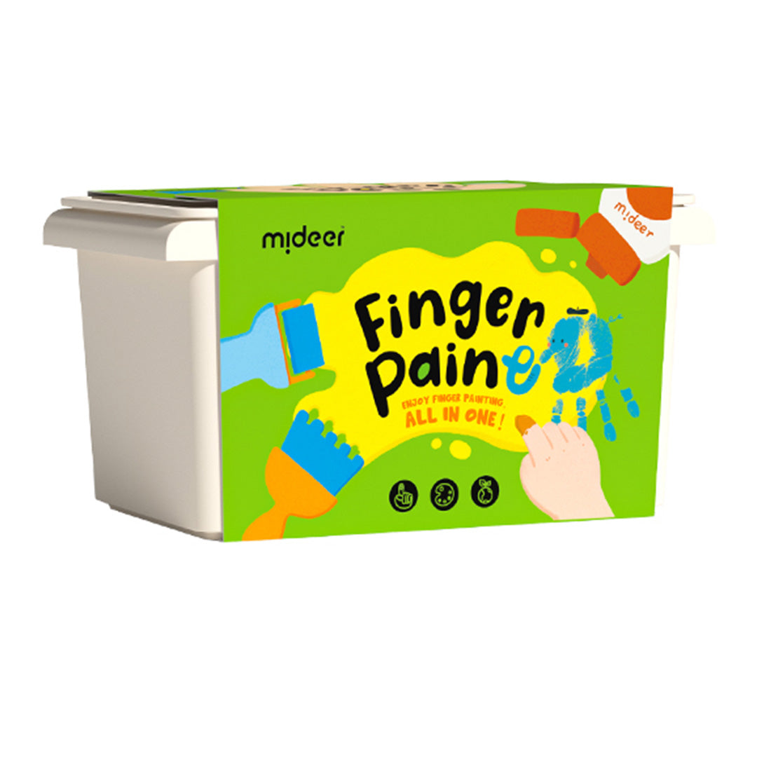 mideer - Finger Paint Art Box for Toddlers Ages 3+, Non-Toxic & User Friendly, 12 Colors, Multiple Drawing Tools and Painting Papers