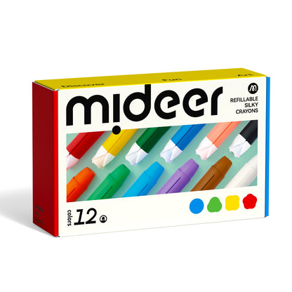 refillable silky crayons - Refills Pack 12 Colors