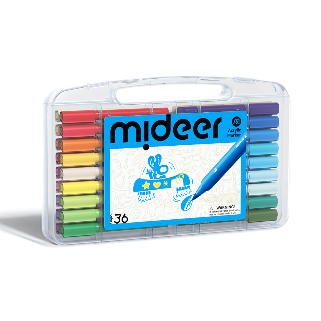 Acrylic Markers with Storage Box 36 Colors