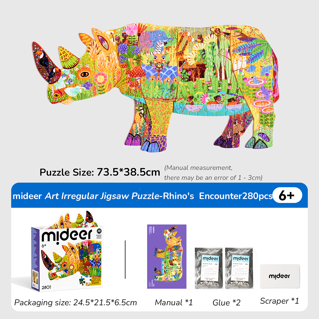 Shaped Artist Puzzle - Dreamy Rhino 280PCS