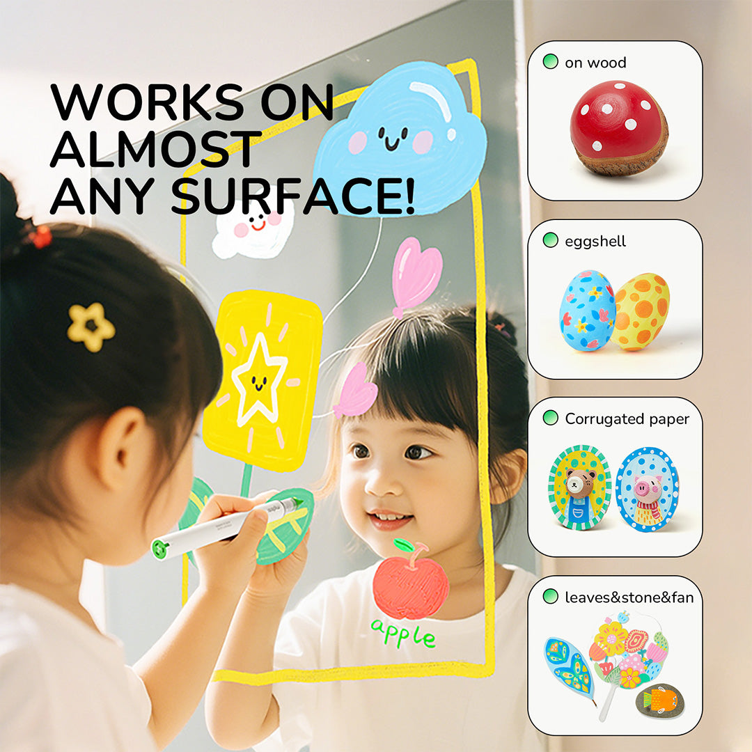 Dual-tip Straight Liquid Acrylic Marker -  48 Colors