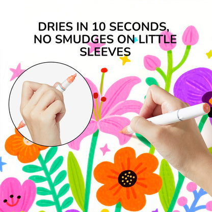 Dual-tip Straight Liquid Acrylic Marker - 24 Colors