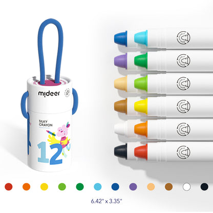 Crayón Sedoso 12 Colores