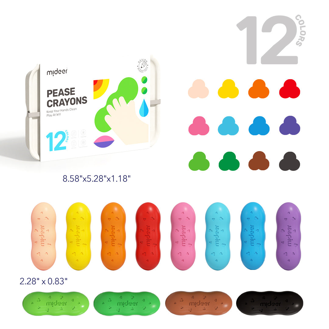 Pease Crayons 12 Colors