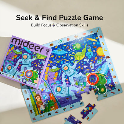 Build &amp; Seek Puzzle - Space Treasure Hunt 42PCS