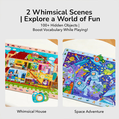 Build &amp; Seek Puzzle - Space Treasure Hunt 42PCS