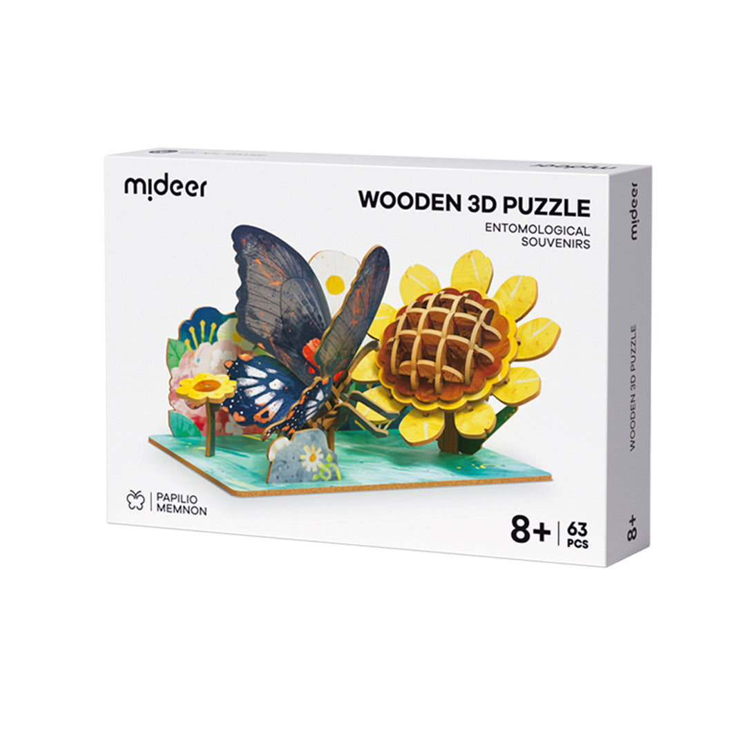 Puzzle 3D in Legno: Papilio Memnon