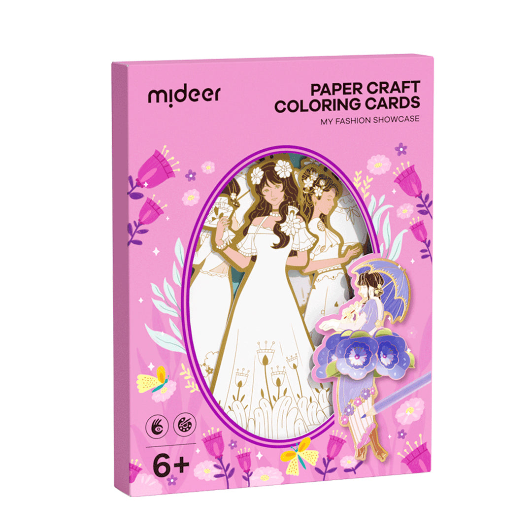 Paper Craft Coloring Cards: My Fashion Showcase