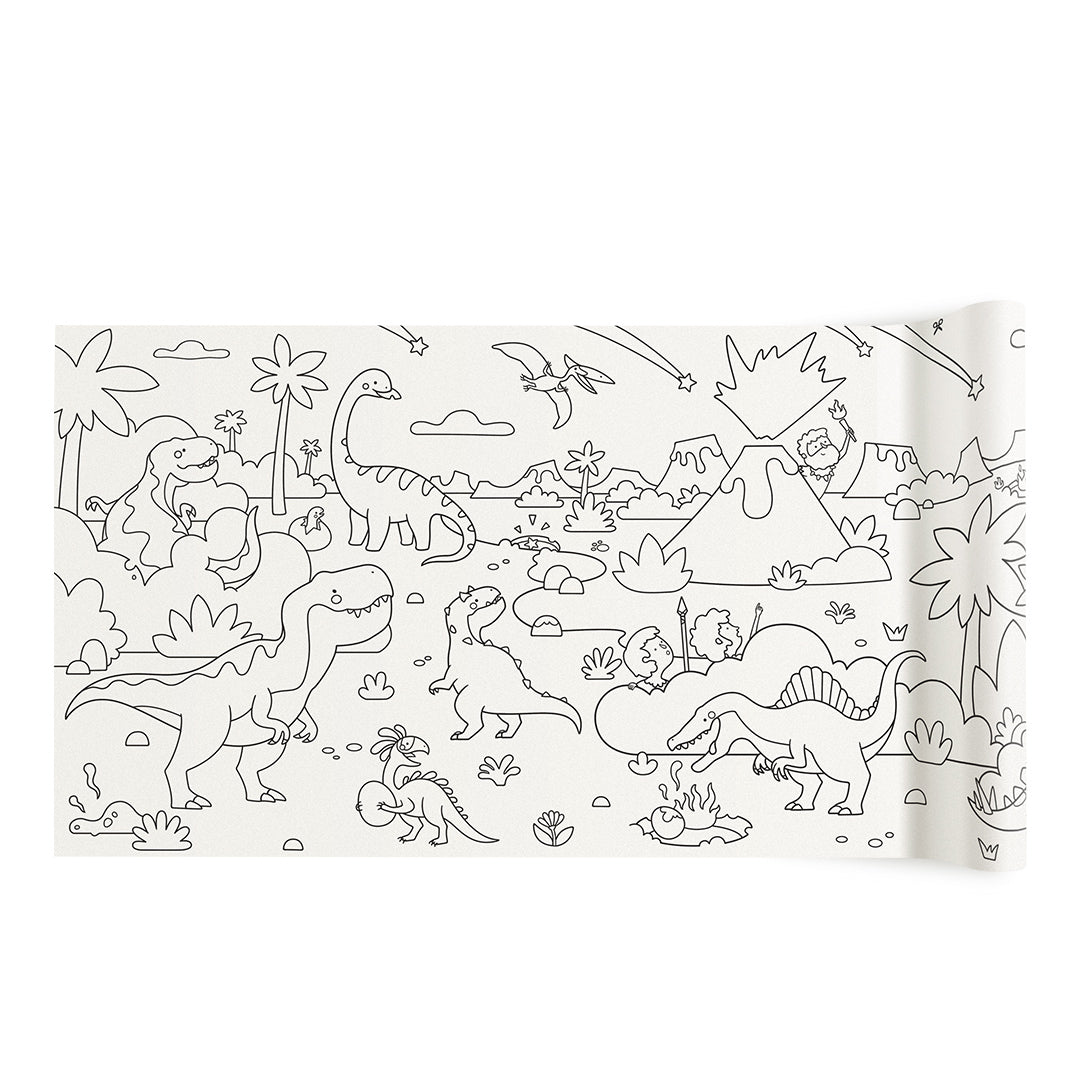 Adhesive Coloring Scroll: The Amazing Dinosaurs