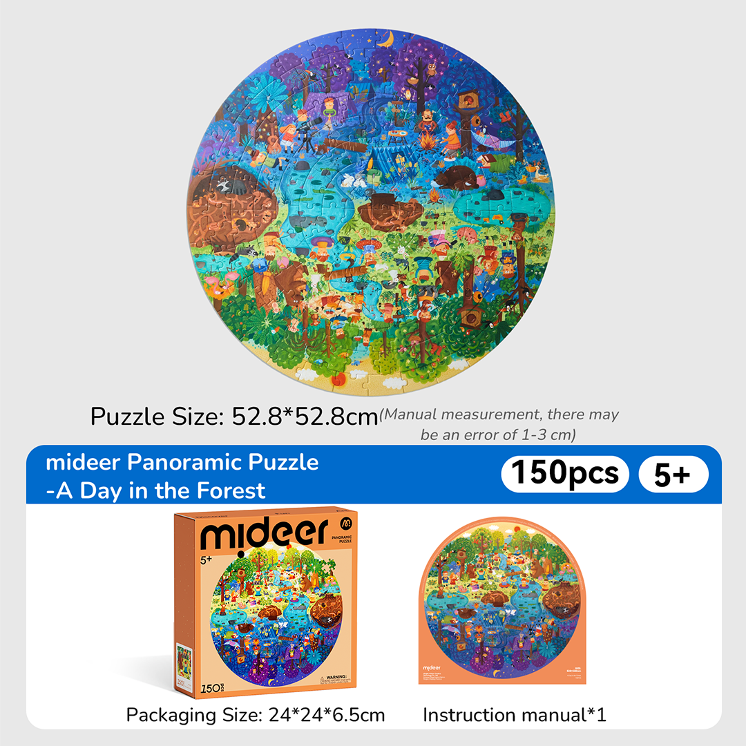 Panoramic Puzzle - A Day in the Forest 150PCS – mideerart Panoramic Puzzle - A Day in the Forest 150PCS – mideerart