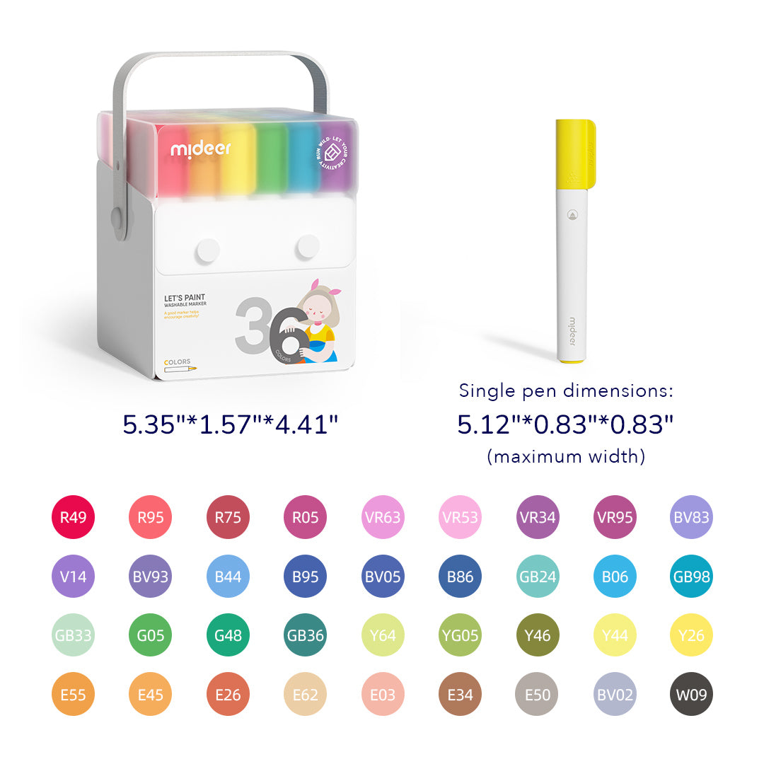 Washable Marker - 12 Colours – Peaberry Kids