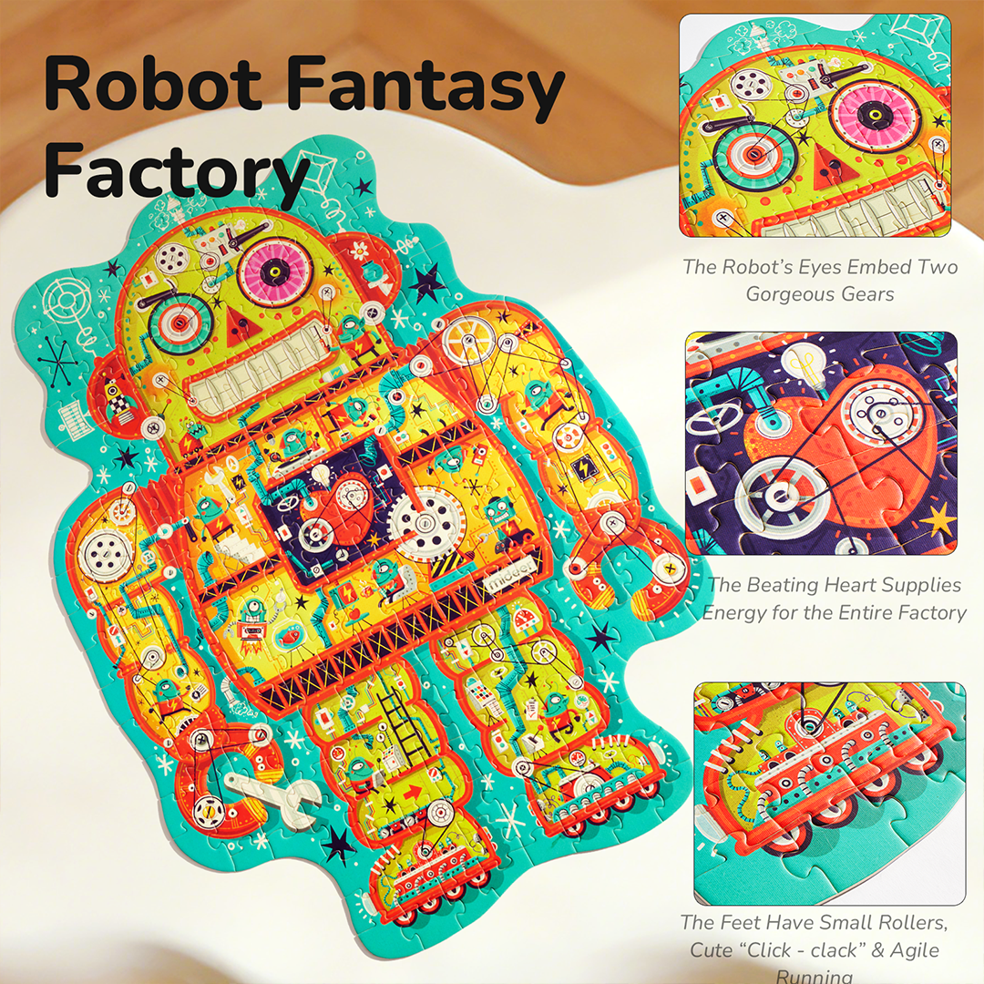 Shaped Artist Puzzle - Robot Factory 226PCS – mideerart Shaped Artist Puzzle - Robot Factory 226PCS – mideerart