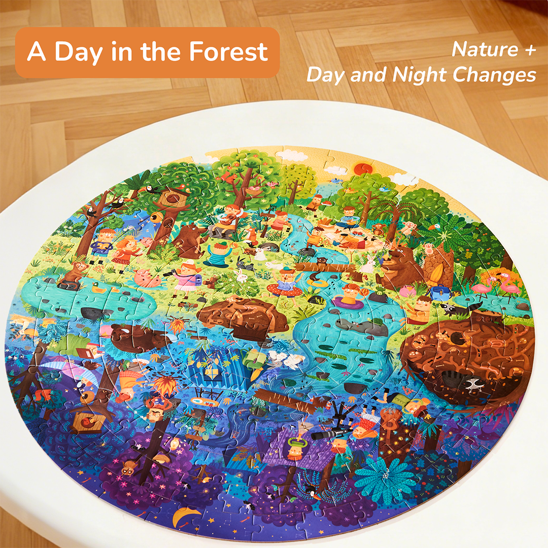 Panoramic Puzzle - A Day in the Forest 150PCS – mideerart Panoramic Puzzle - A Day in the Forest 150PCS – mideerart