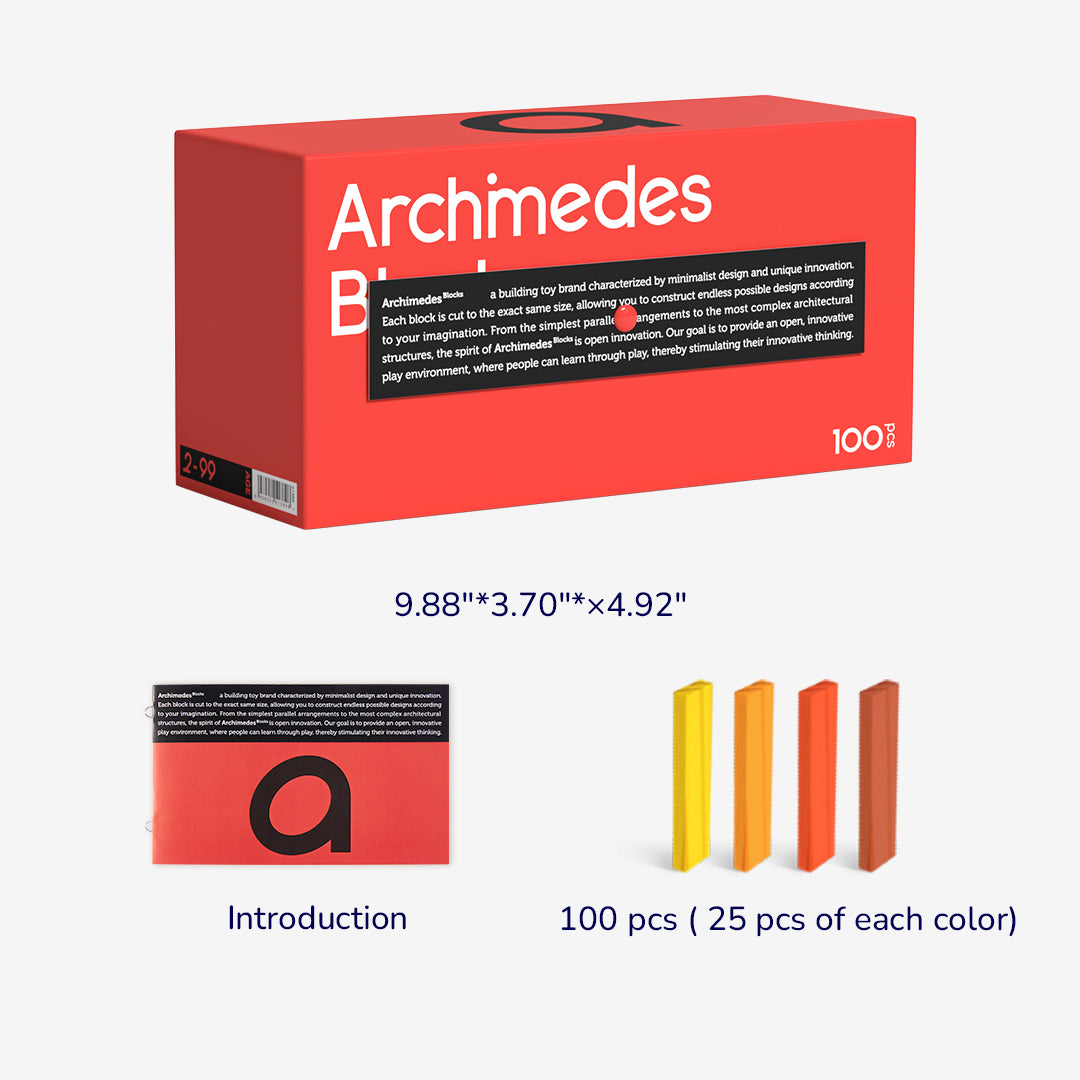 Archimede Blocchi Colori Caldi 100P