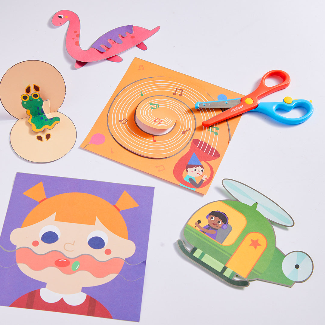 1pc Cartoon Help Force Scissors Cute Sharp Mini Scissors Office Paper-Cut  Paper-Cut Gift Box Students Learn Paper-Cut
