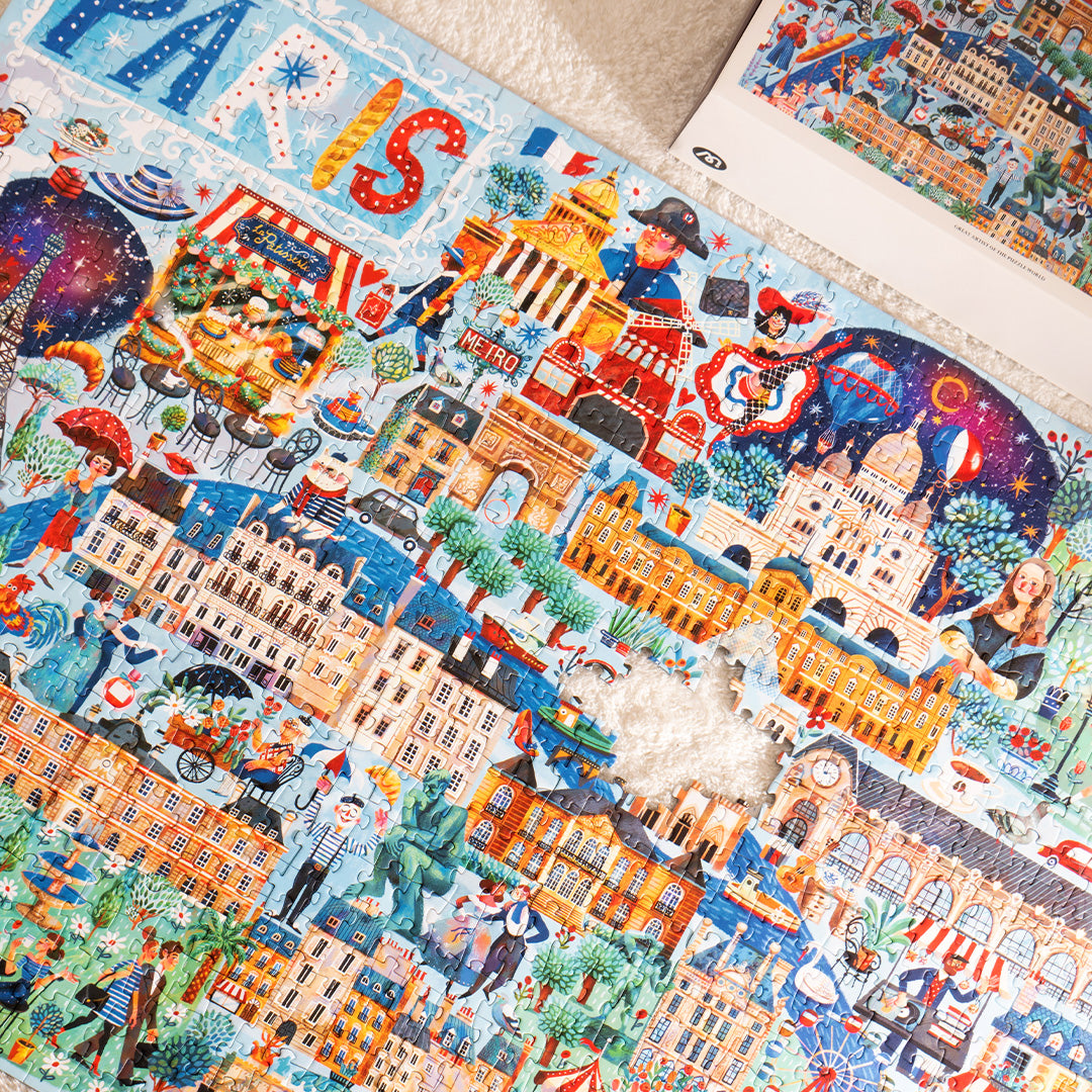 Puzzle 1000 pieces Paris street educates erasures