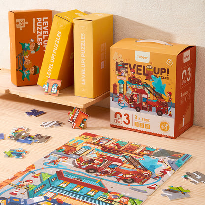 Level Up! Puzzles - Level 3: Busy Community Helpers 24P-35P
