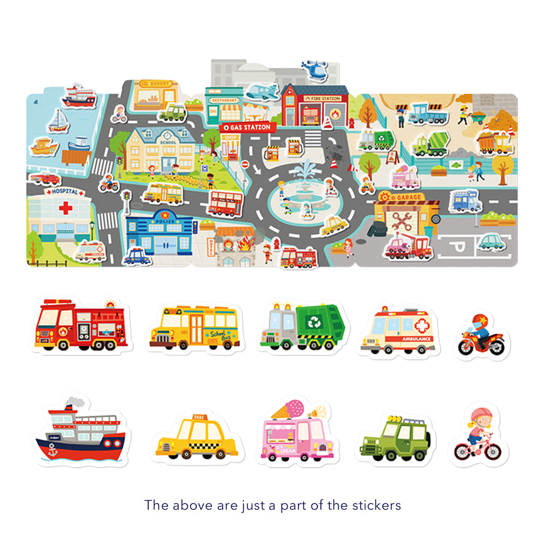 Jelly Sticker Set: The Bustling Traffic