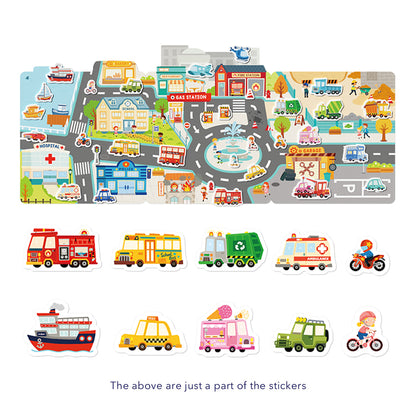 Jelly Sticker Set: The Bustling Traffic