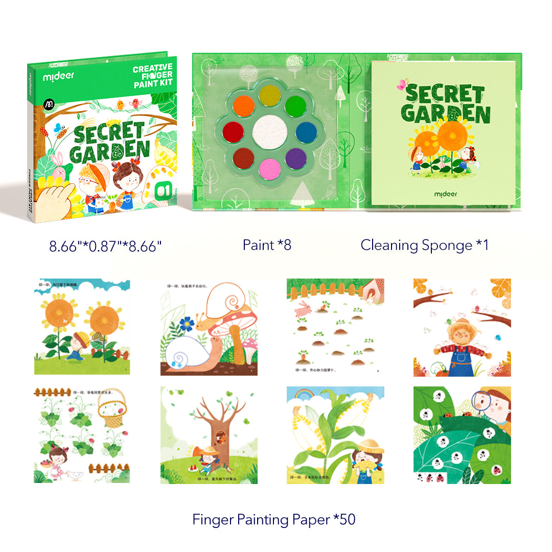 Creative Finger Paint Kit: Secret Garden