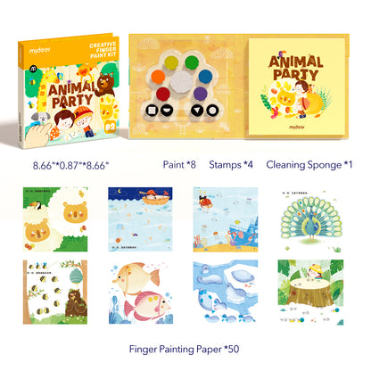 Creative Finger Paint Kit: Animal Party