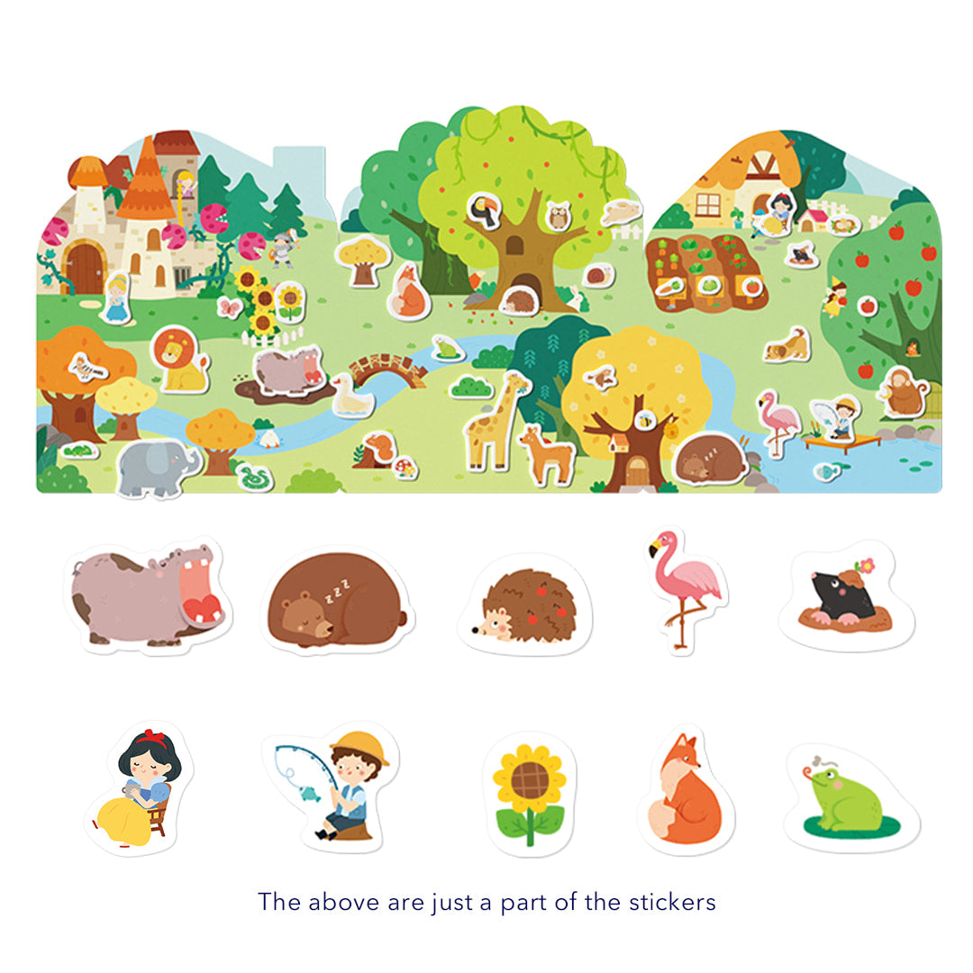 Reusable Jelly Sticker: The Busy Animal Town