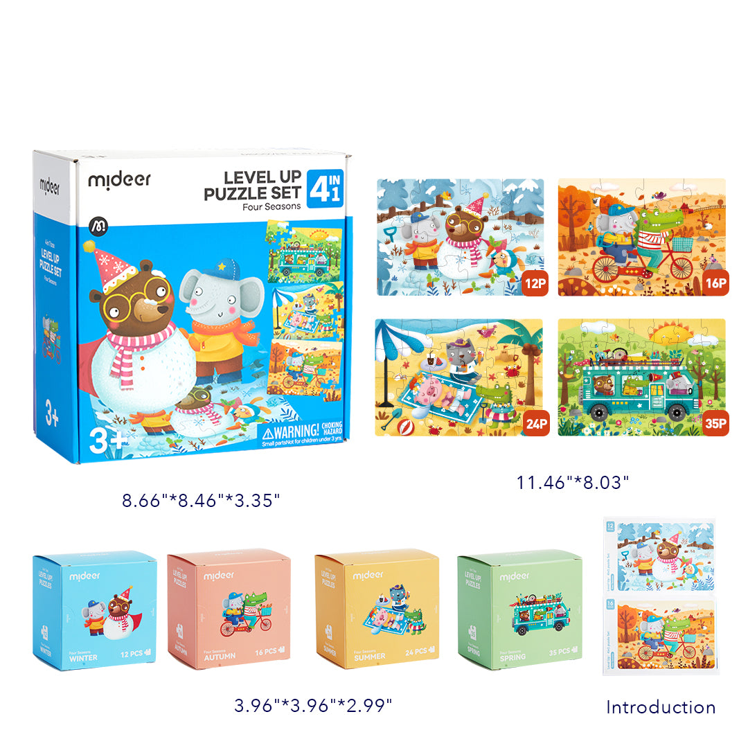 Level Up! 4 in 1 Puzzle Set: Four Seasons 12-35P