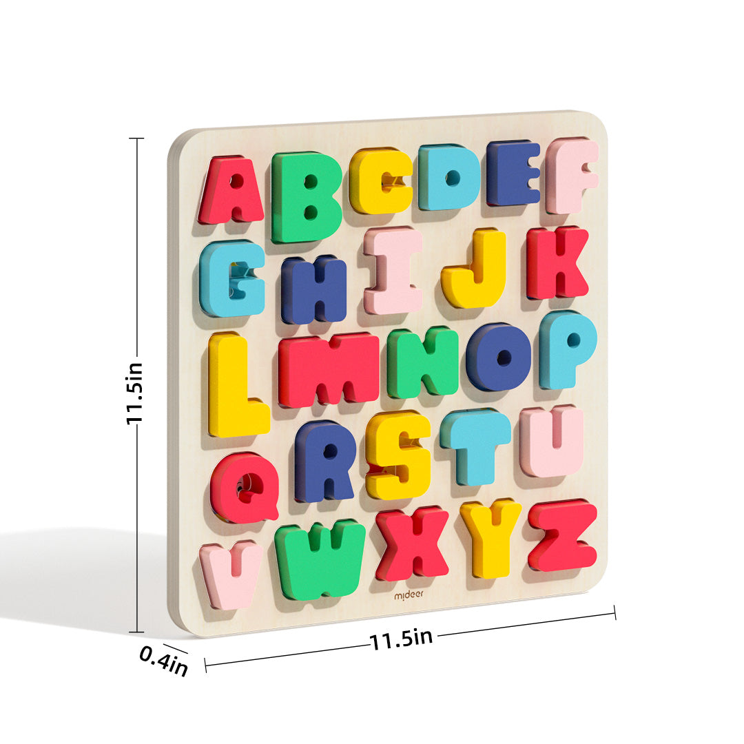 木製ペグパズル: アルファベット