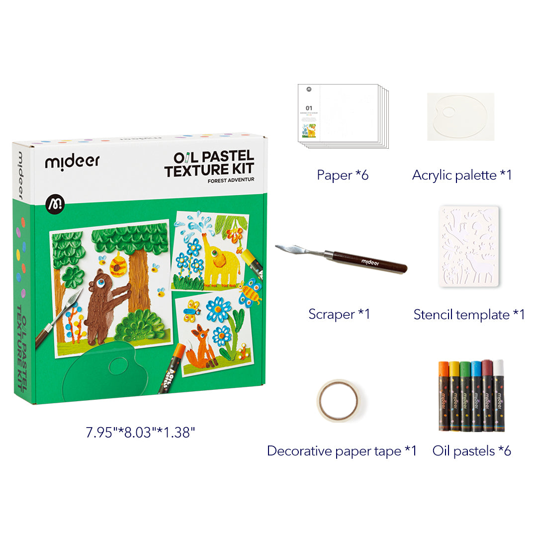 Oil Pastel Texture Kit: Forest Adventure