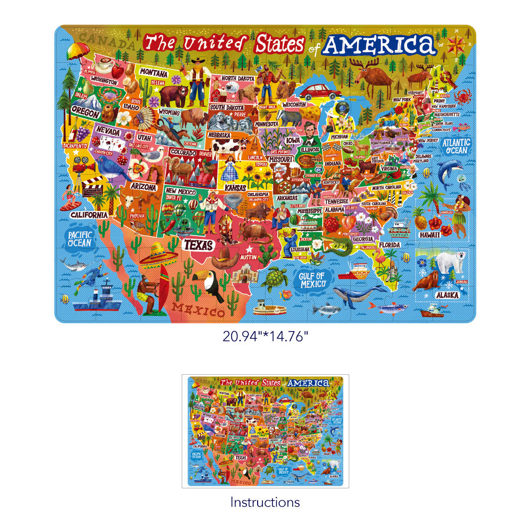 Artist Puzzle: Map of the USA 80P