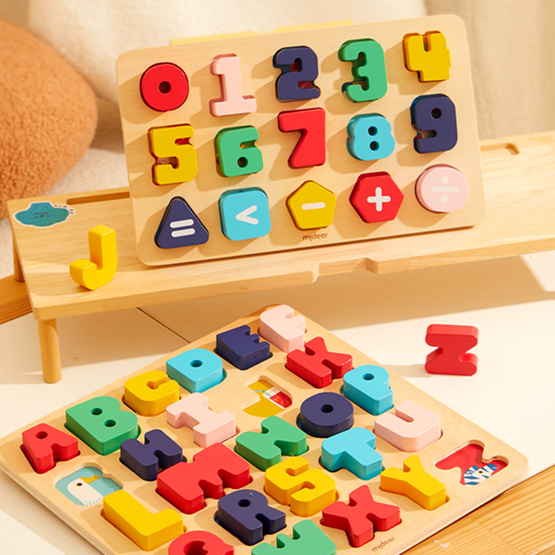Rompecabezas de clavijas de madera: Alfabetos
