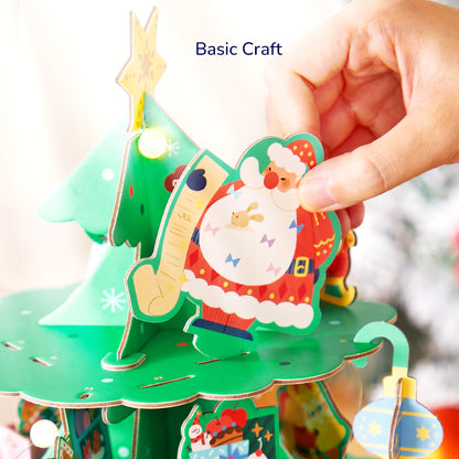 Christmas Rotating Music 3D Puzzle: Busy Christmas Workshop