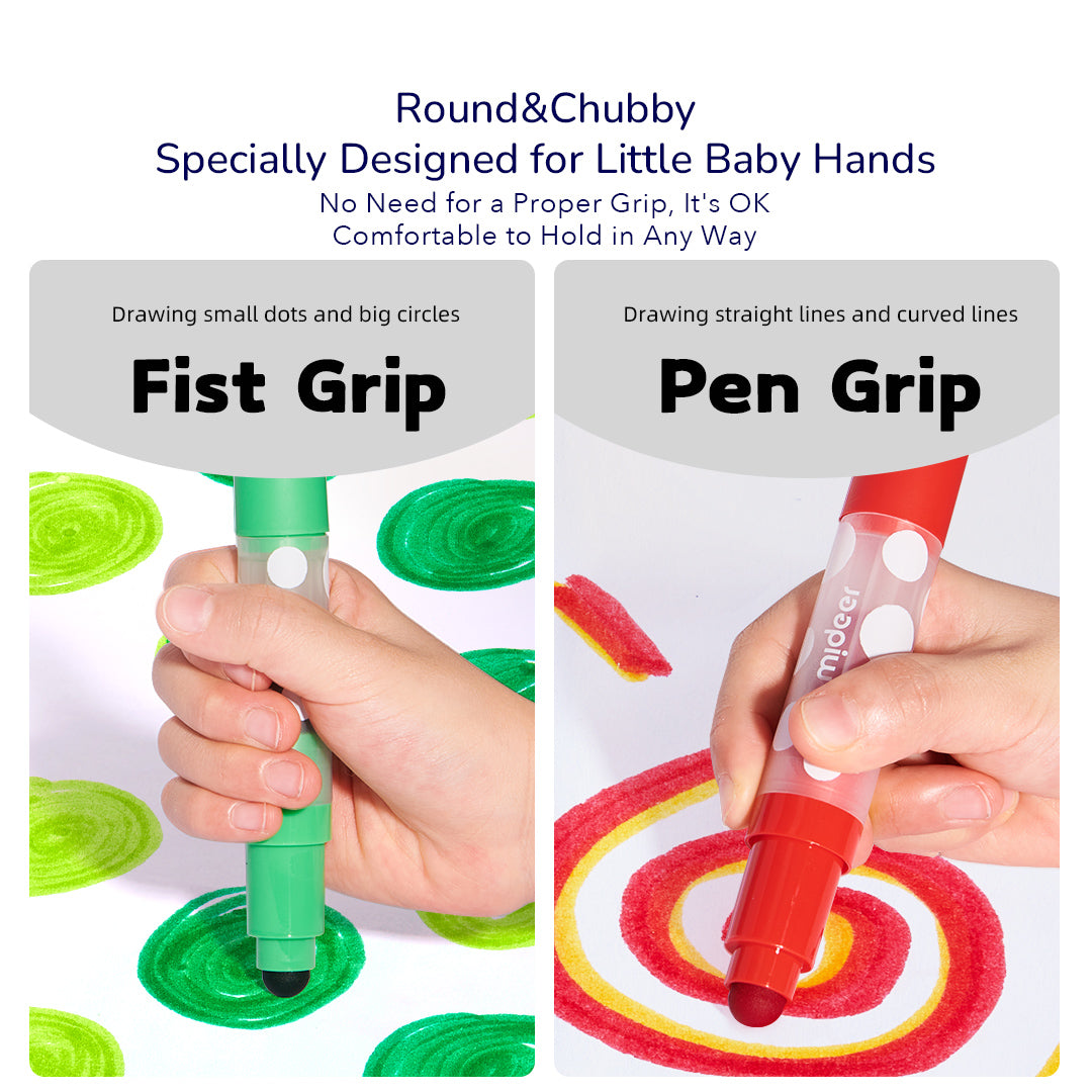 Washable Round-tip Marker 12 Colors