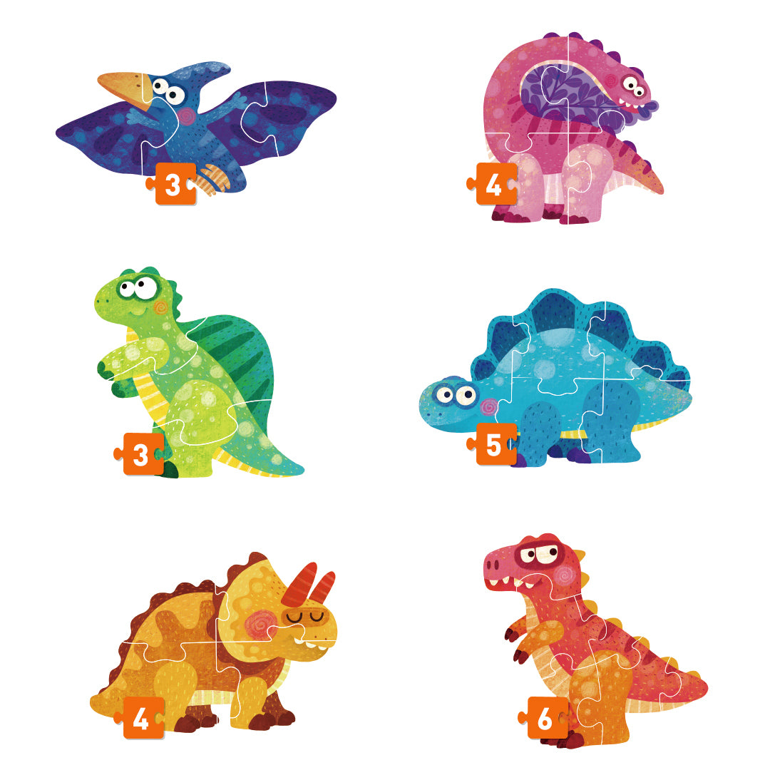 My First Puzzle: Cute Dinosaurs 3P-6P