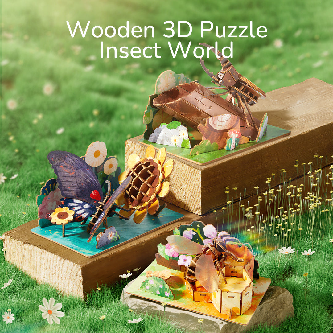 Wooden 3D Puzzle: Hercules Beetle