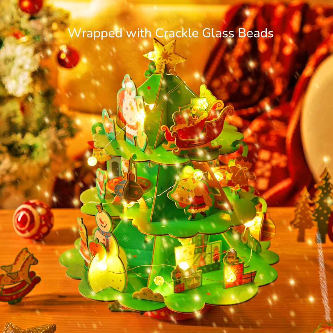 Christmas Rotating Music 3D Puzzle: Busy Christmas Workshop