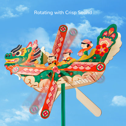 Dragon Boat Festival Craft Kit: Wind-Powered Dragon Boat