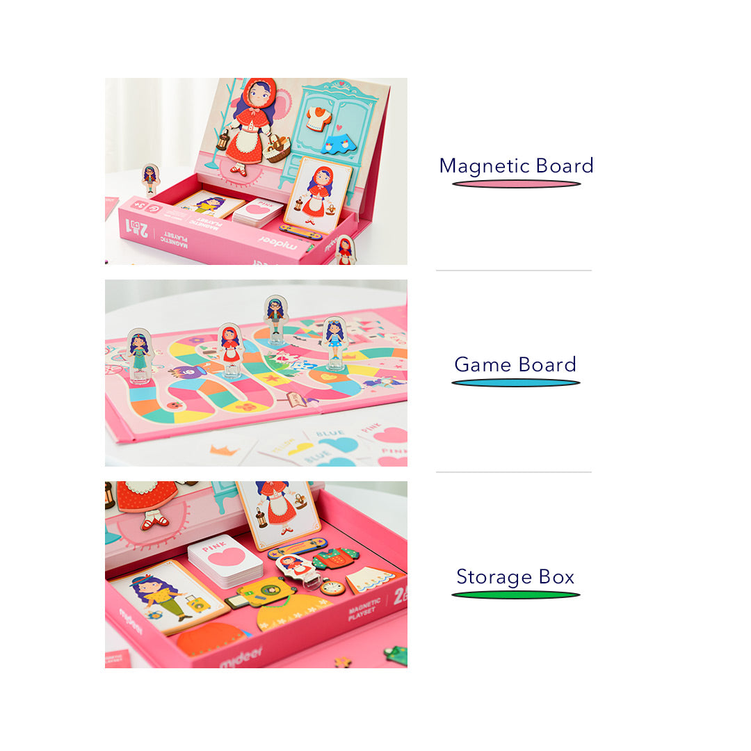 Magnetic Playset for Kids | Sweet Girl Puzzle & Board Game – mideerart