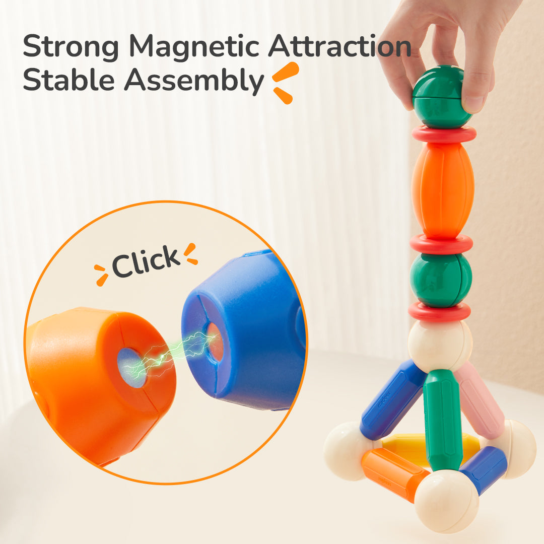 Rainbow Plus Magnetic Building Sticks 32P