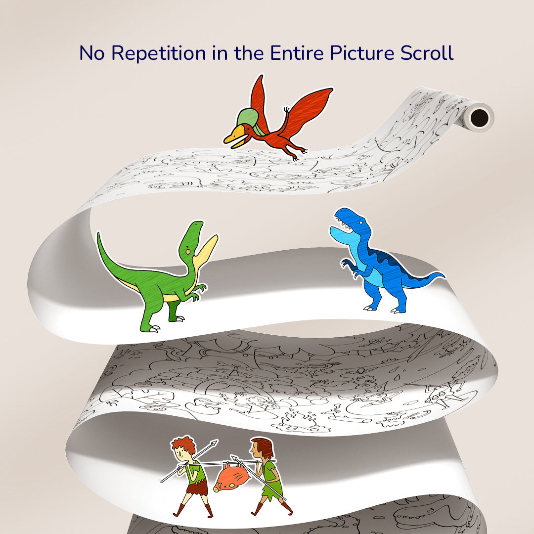 Pergamena adesiva da colorare: Gli incredibili dinosauri