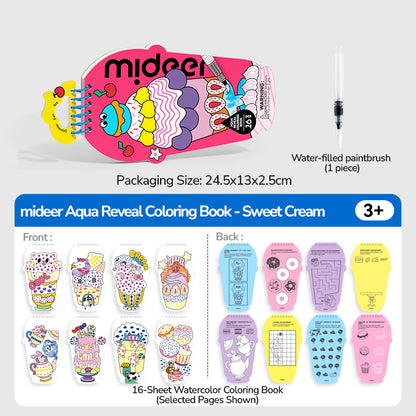 mideer Aqua Reveal Coloring Book - Sweet Cream