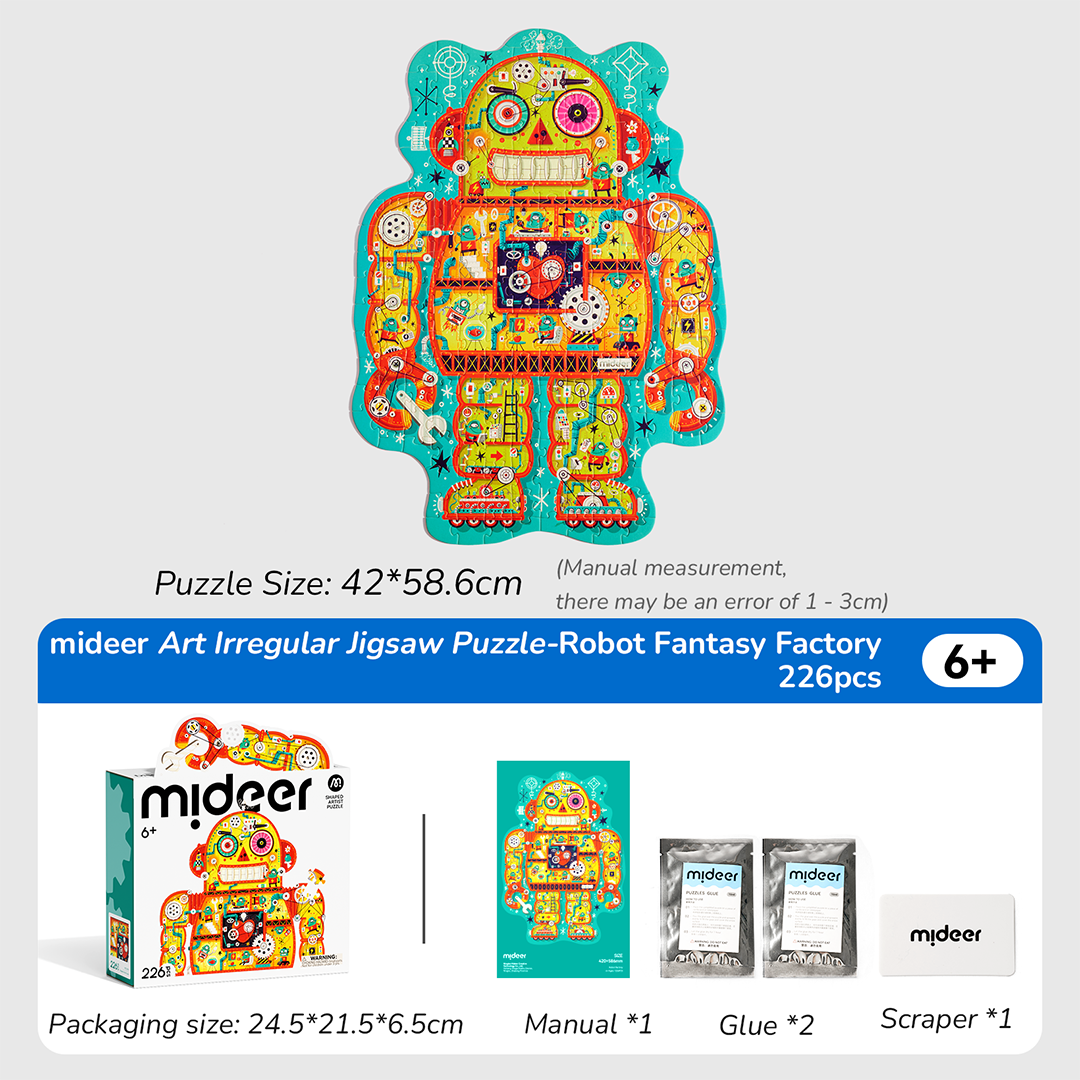 Shaped Artist Puzzle - Robot Factory 226PCS – mideerart Shaped Artist Puzzle - Robot Factory 226PCS – mideerart